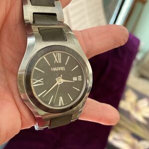 Harris Swiss Quartz Black Ion Plated Ceramic Men’s Watch